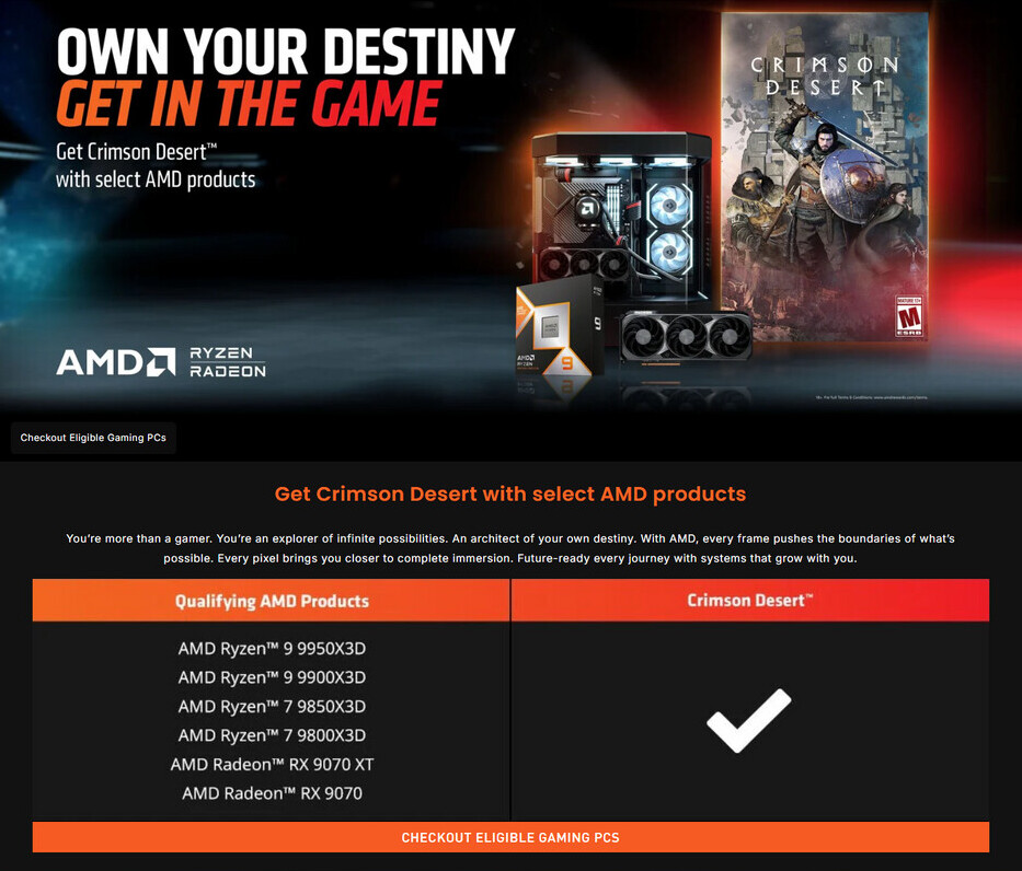 AMD Teams Up with Pearl Abyss for Crimson Desert Promo: Exclusive Bundles and Early Access