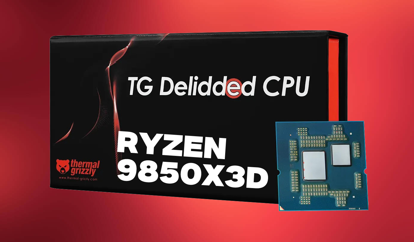 AMD’s Flagship 9850X3D Now Available Delidded—For Overclockers Willing to Pay a Premium