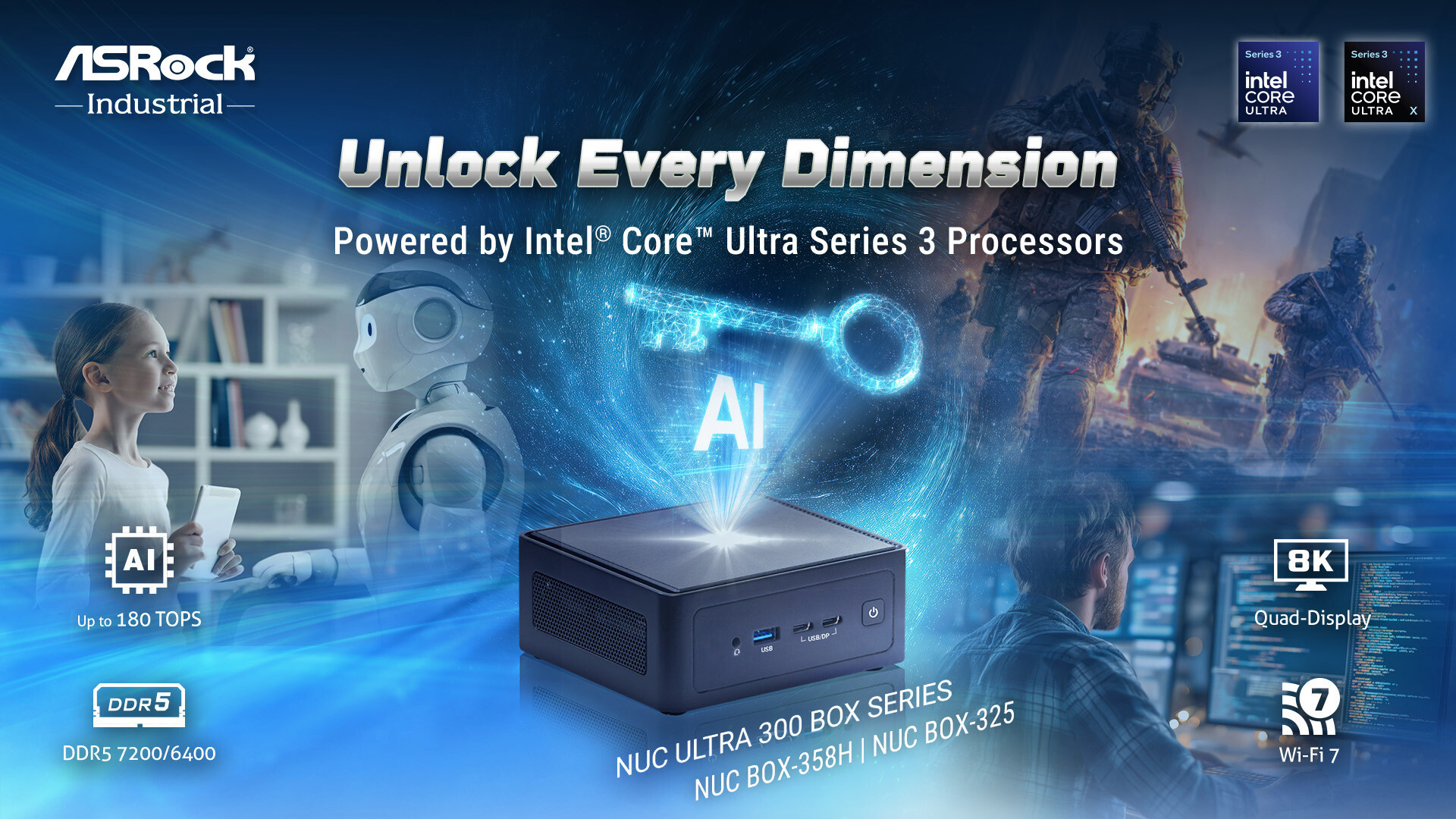 ASRock Unveils NUC Ultra 300 Box Series: 16-Core AI Workhorses with 128GB DDR5 Support
