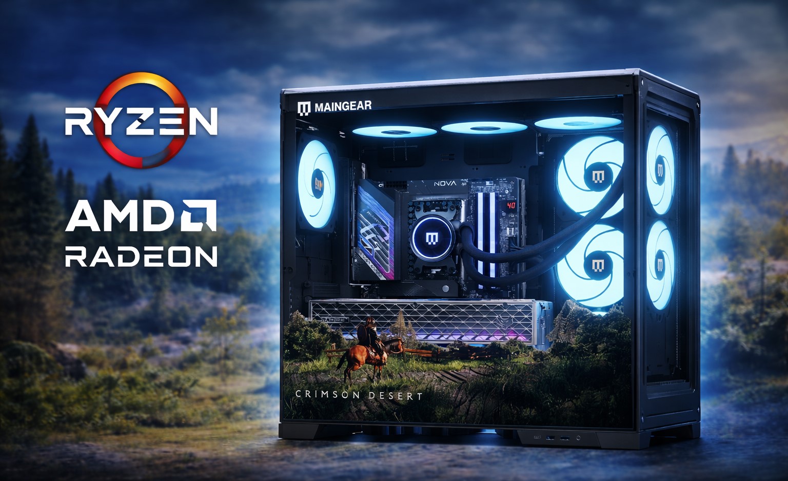 A High-Performance PC for Content Creators: Maingear Crimson Desert with AMD Ryzen 9850X3D and Radeon RX 9070 XT
