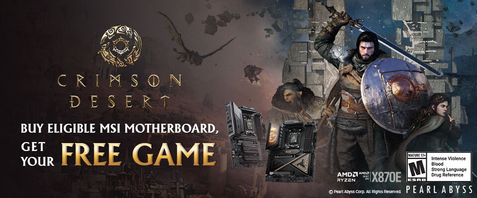 MSI and Pearl Abyss Partner to Offer Exclusive Crimson Desert Game Bundle