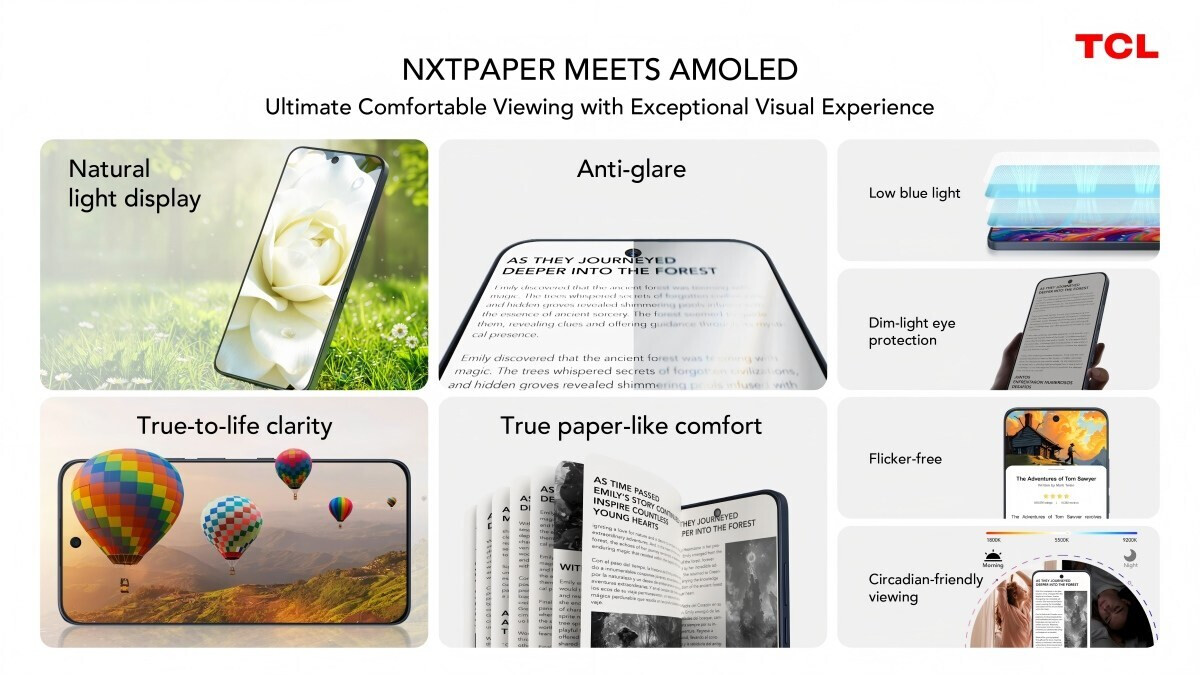 TCL Merges NXTPAPER Comfort with AMOLED for a New Visual Standard
