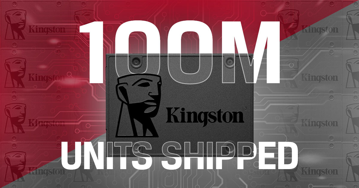 Kingston A400 SATA SSD Surpasses 100 Million Units in Global Deployment
